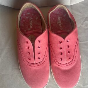 OluKai Red and White Slip-On Shoes